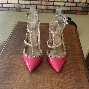 Valentino Garavani Pink Rockstud Heels